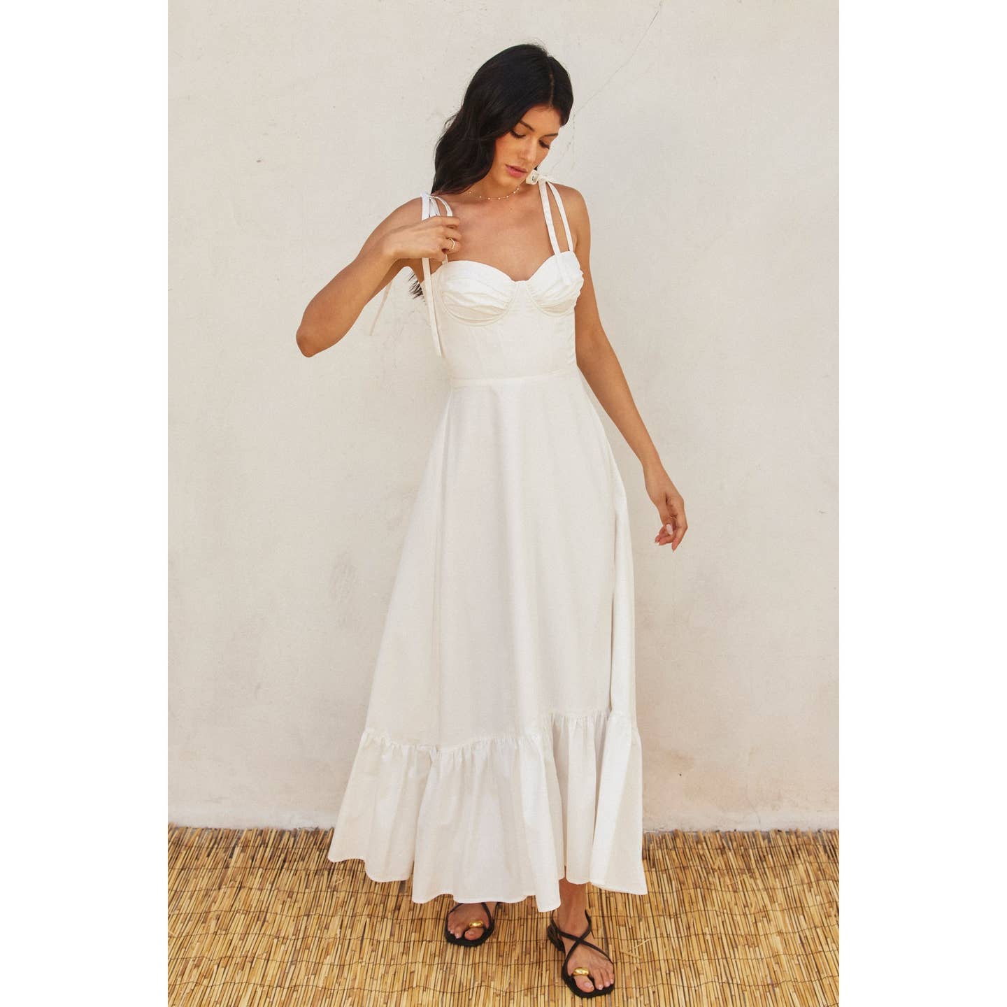 White Sweetheart Maxi Dress