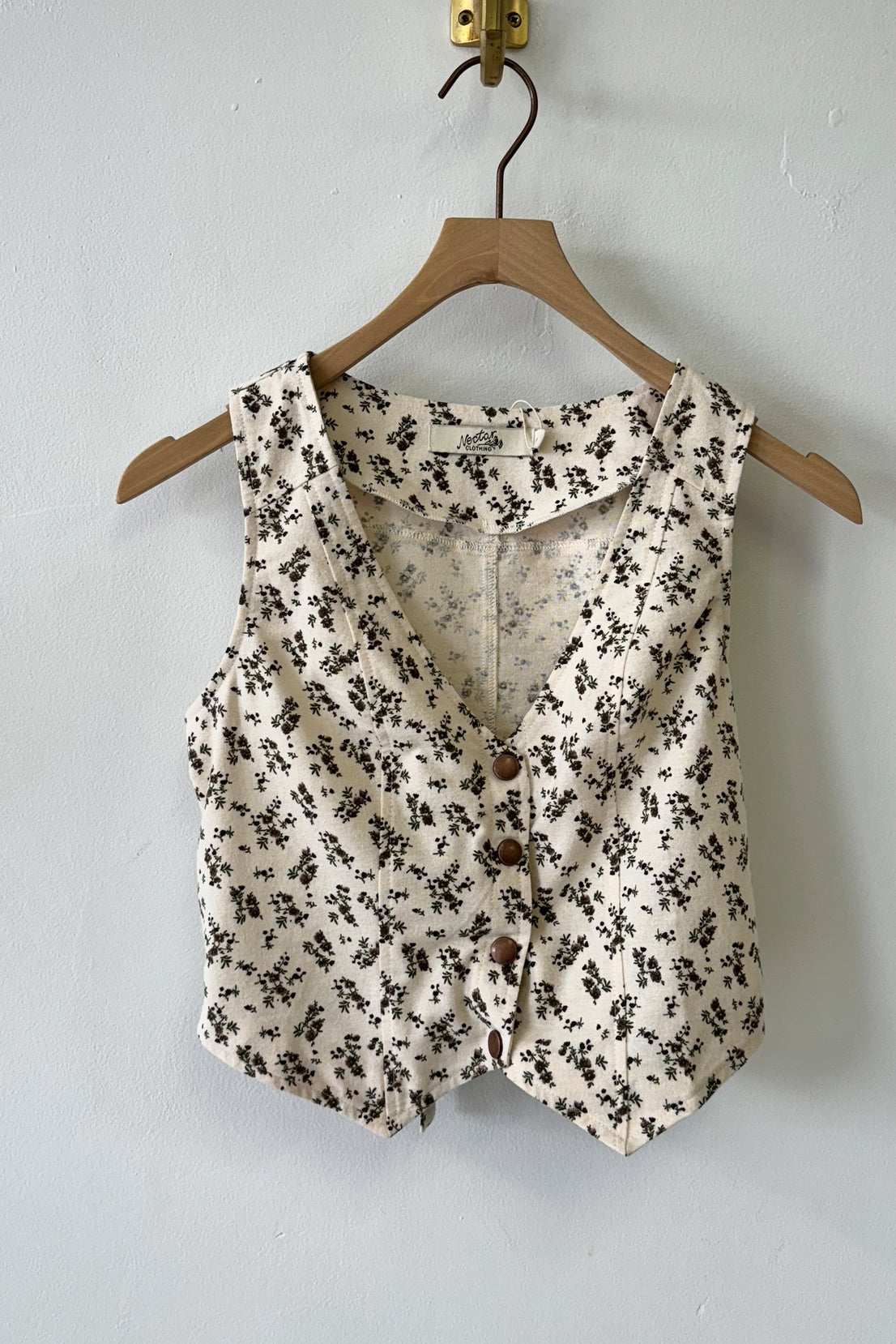 Floral Button Vest