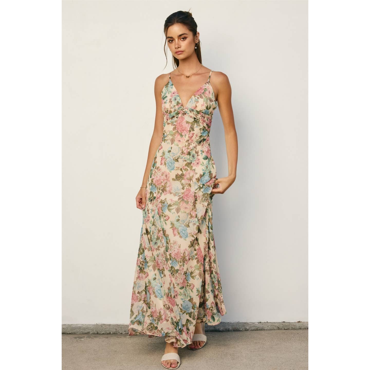 Chiffon Maxi Floral Dress