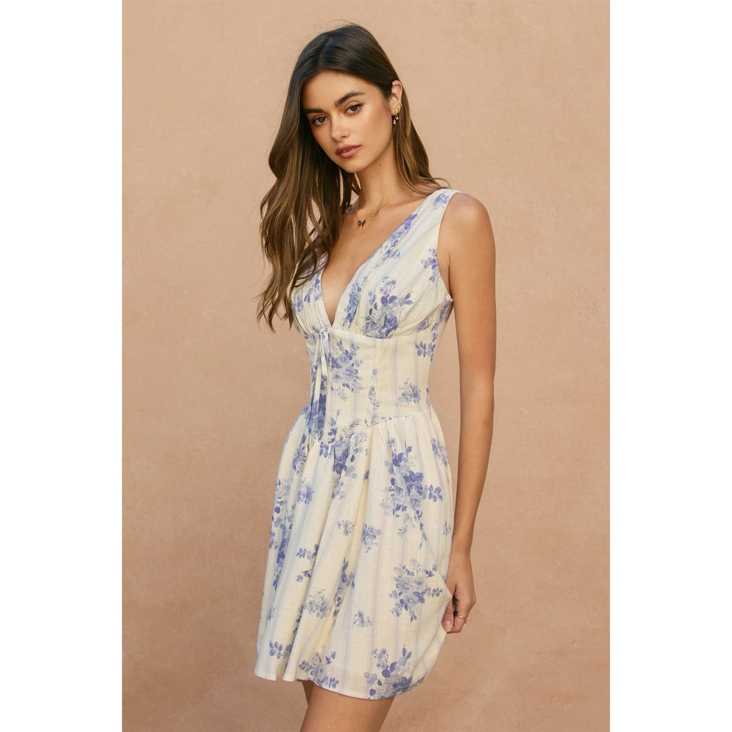 Poetic Bloom Corset Mini Dress