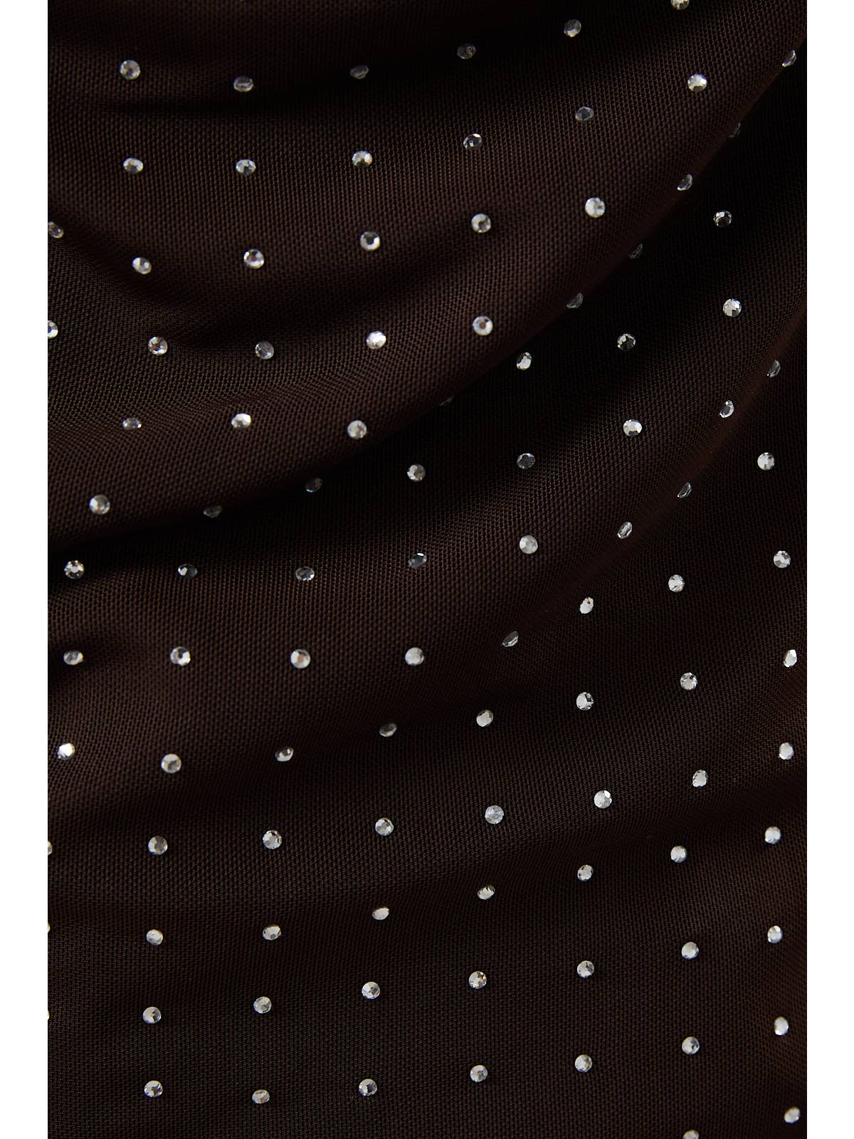 Mesh Brown Rhinestone Top