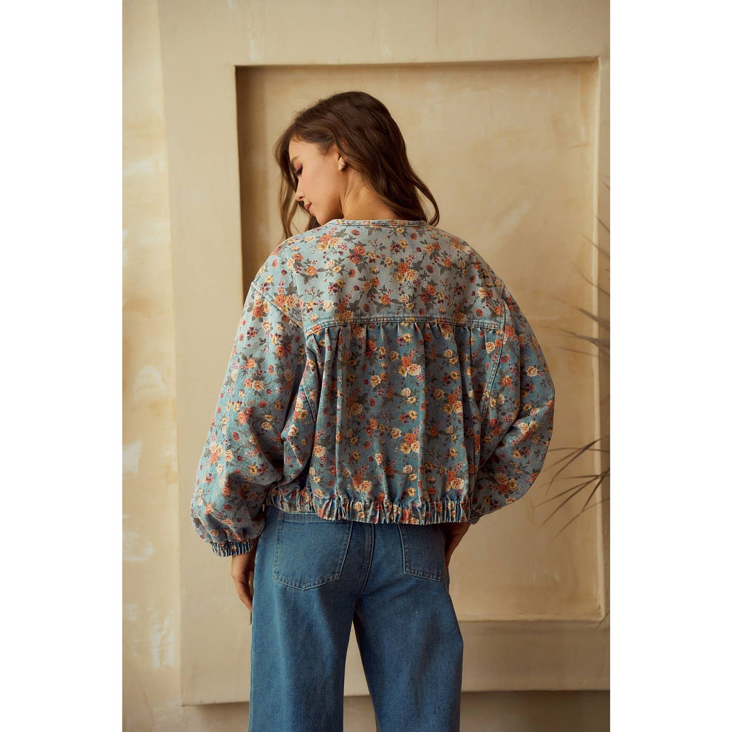 Floral Vintage Denim Jacket