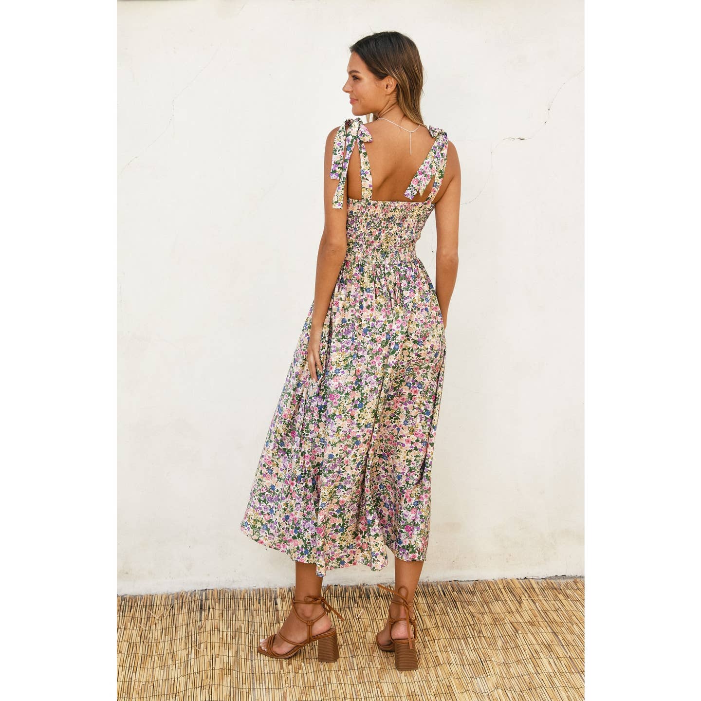 Morning Glory Floral Midi Dress