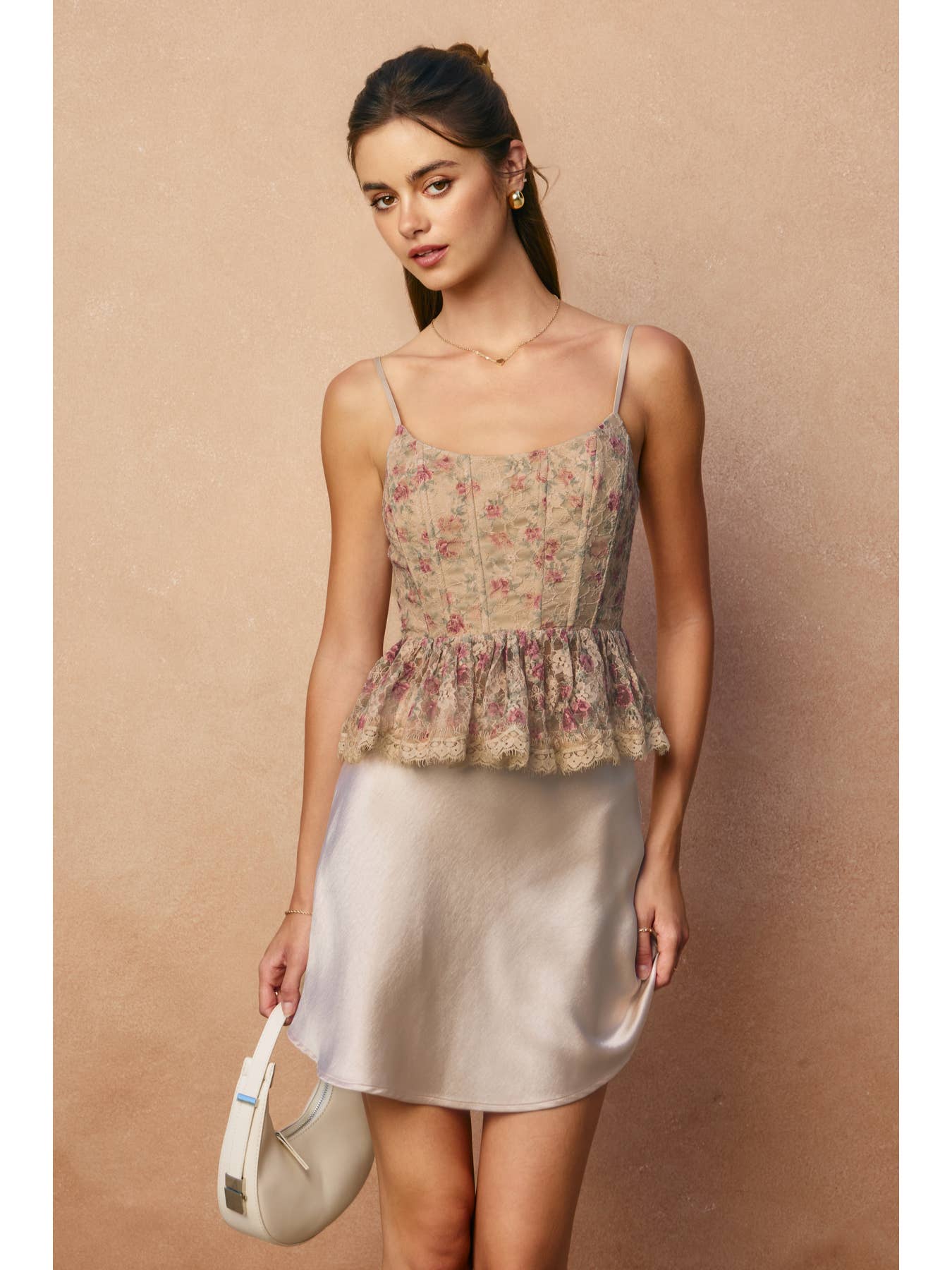 Brume Et Fleur Corset Peplum Top