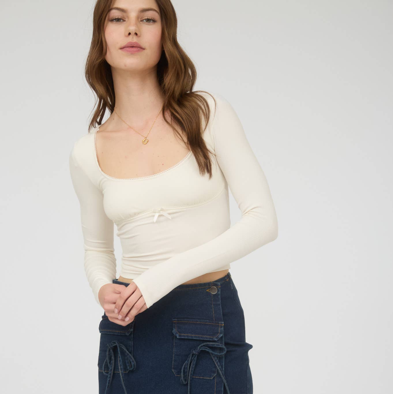 Dark Denim Mini Skort