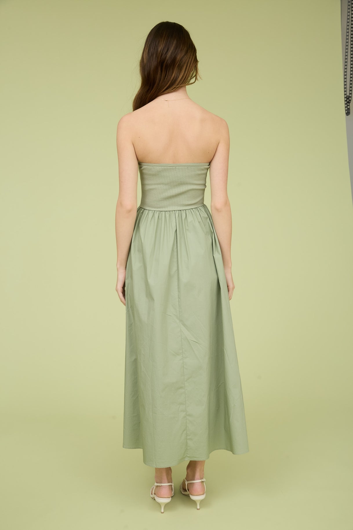 Strapless Twist Bust Maxi Dress