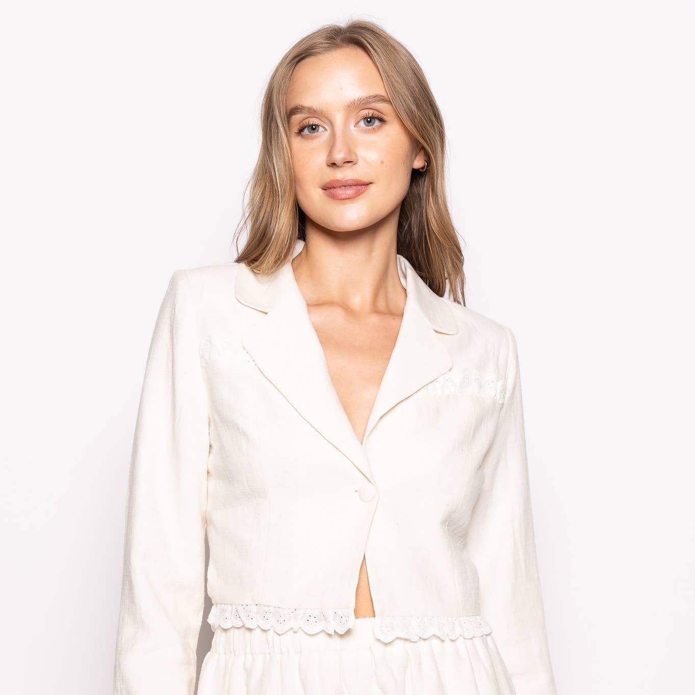 Crochet Lace Jacket and Shorts Set