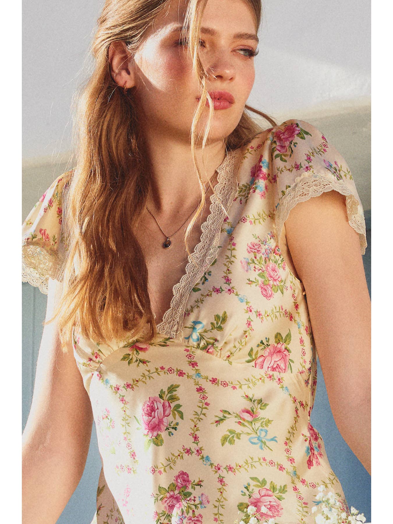 Eternal Afternoon Lace Trim Top