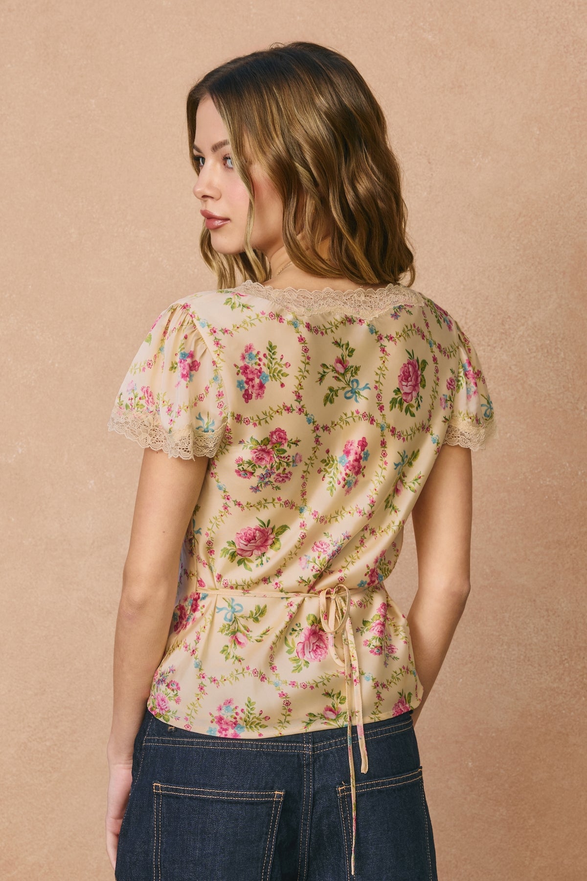 Eternal Afternoon Lace Trim Top