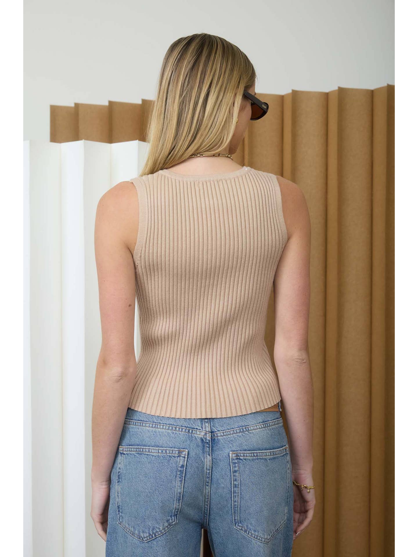 Everyday Essential Khaki Sleeveless Top