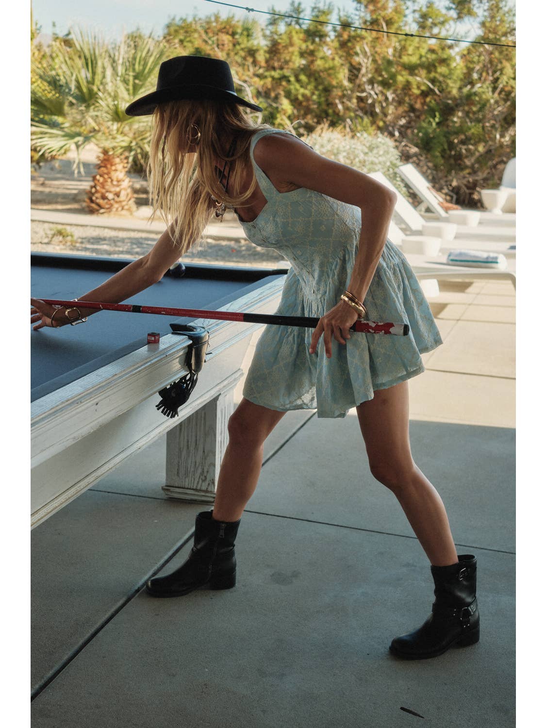 Chambray Embroidered Romper