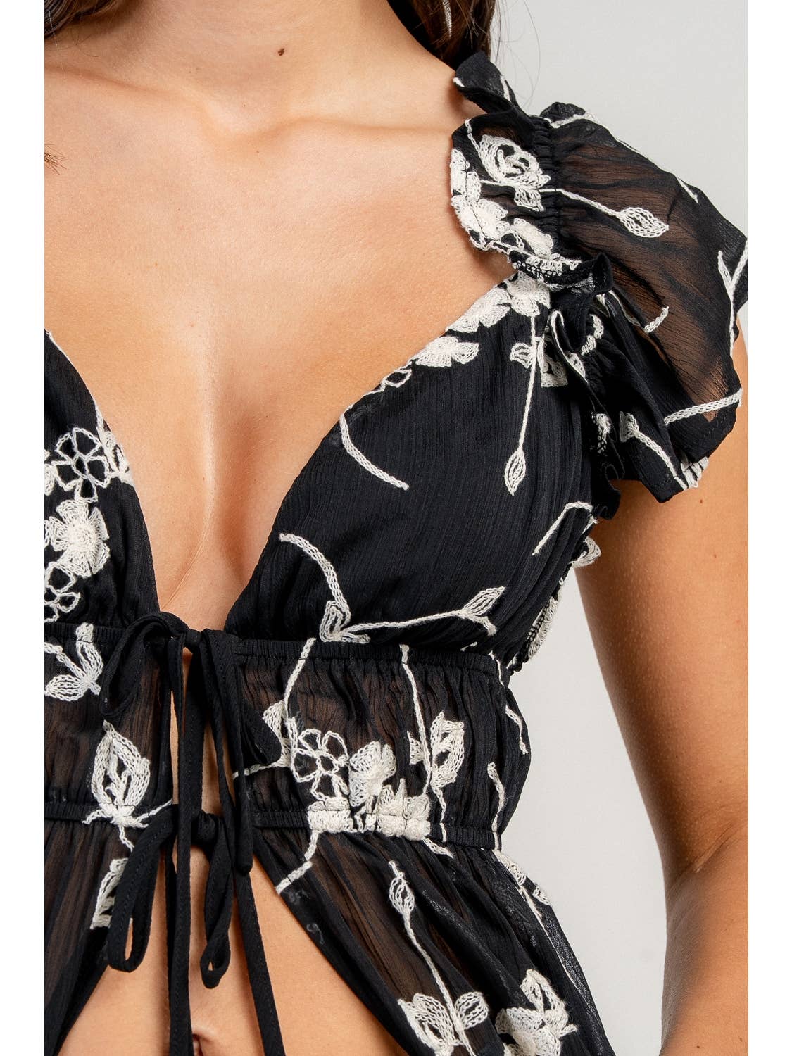 Embroidered Festival Duster Top