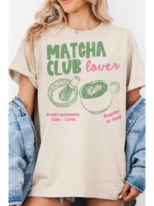 Matcha Club Lover Oversize Tee