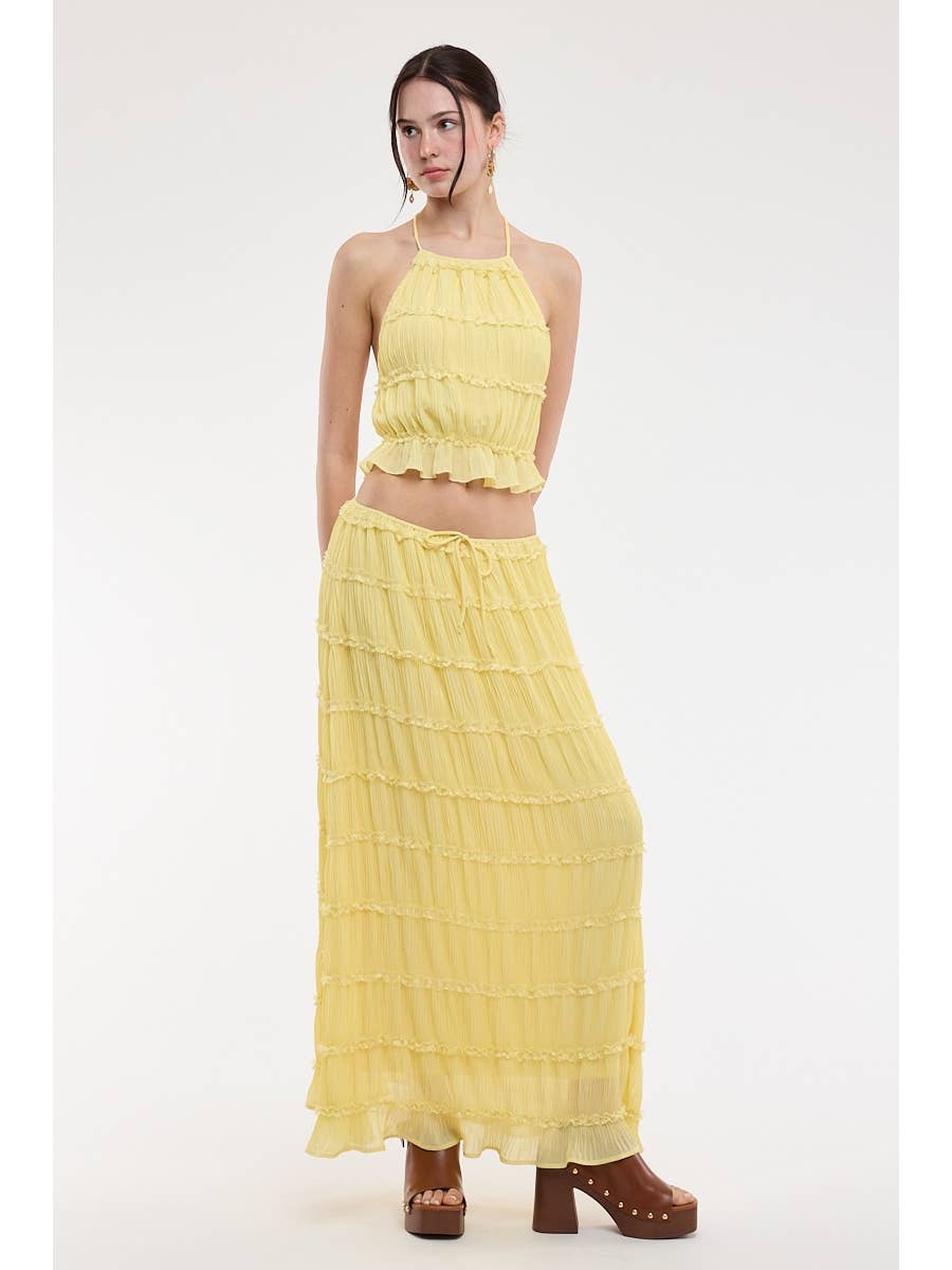 Open Top & Maxi Skirt Set