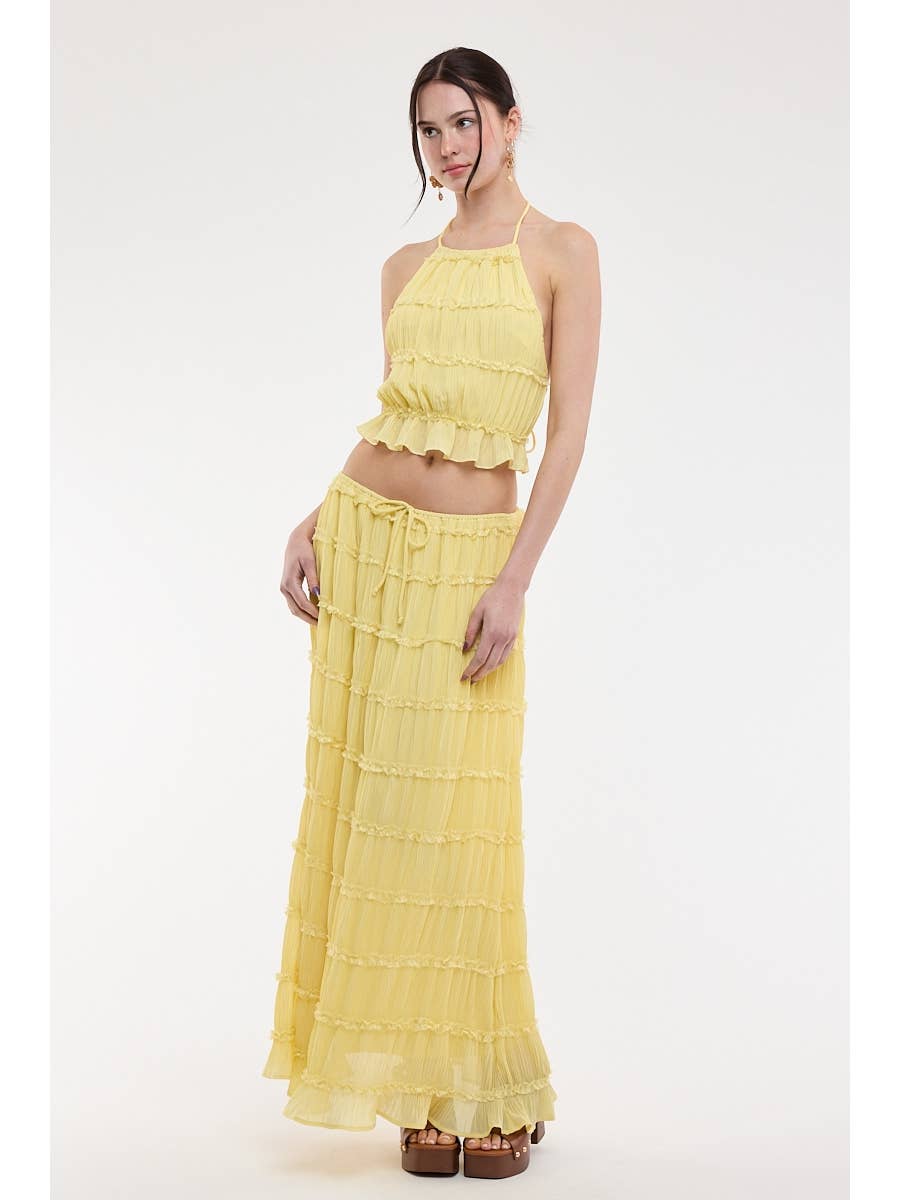 Open Top & Maxi Skirt Set