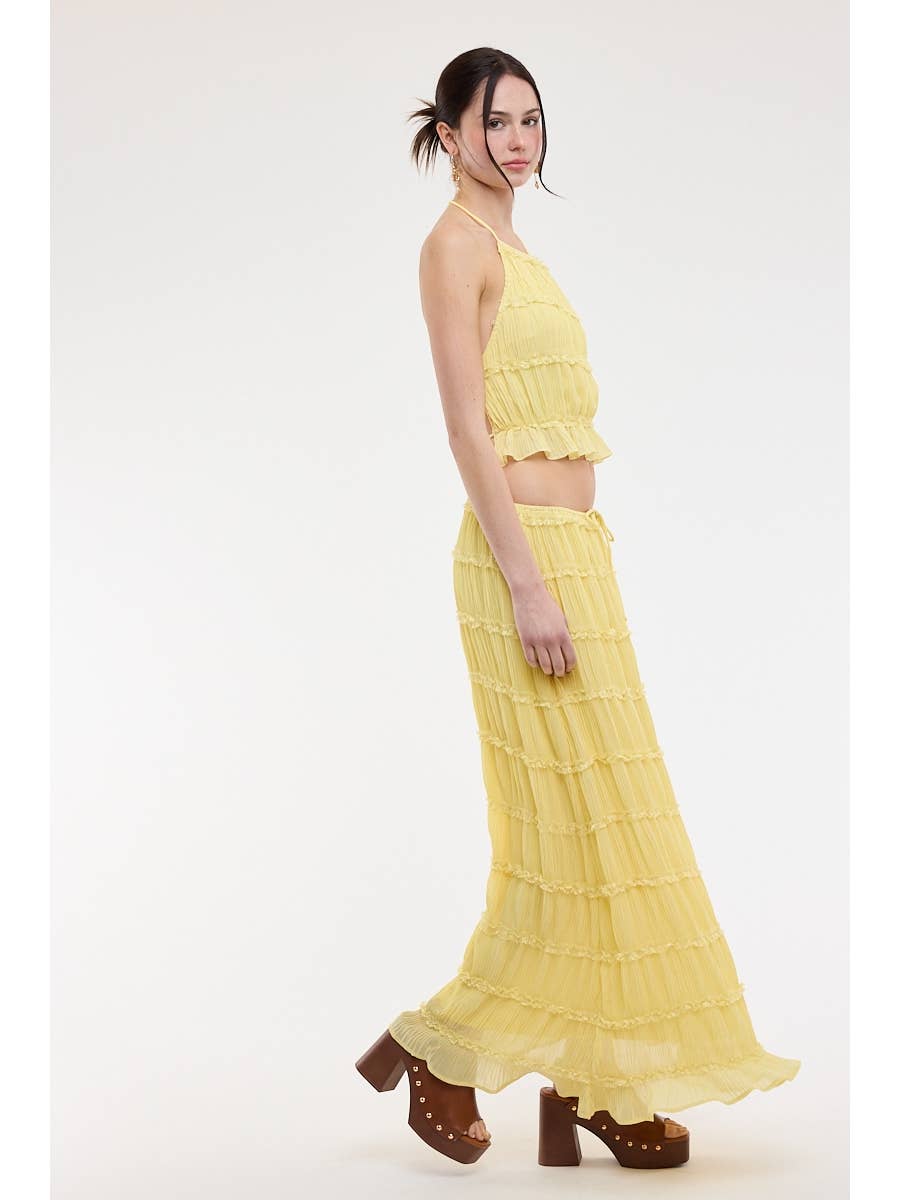 Open Top & Maxi Skirt Set