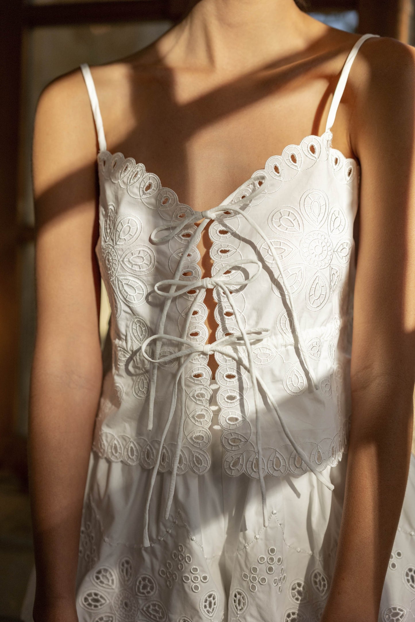 Scallop Embroider Cami & Shorts Set