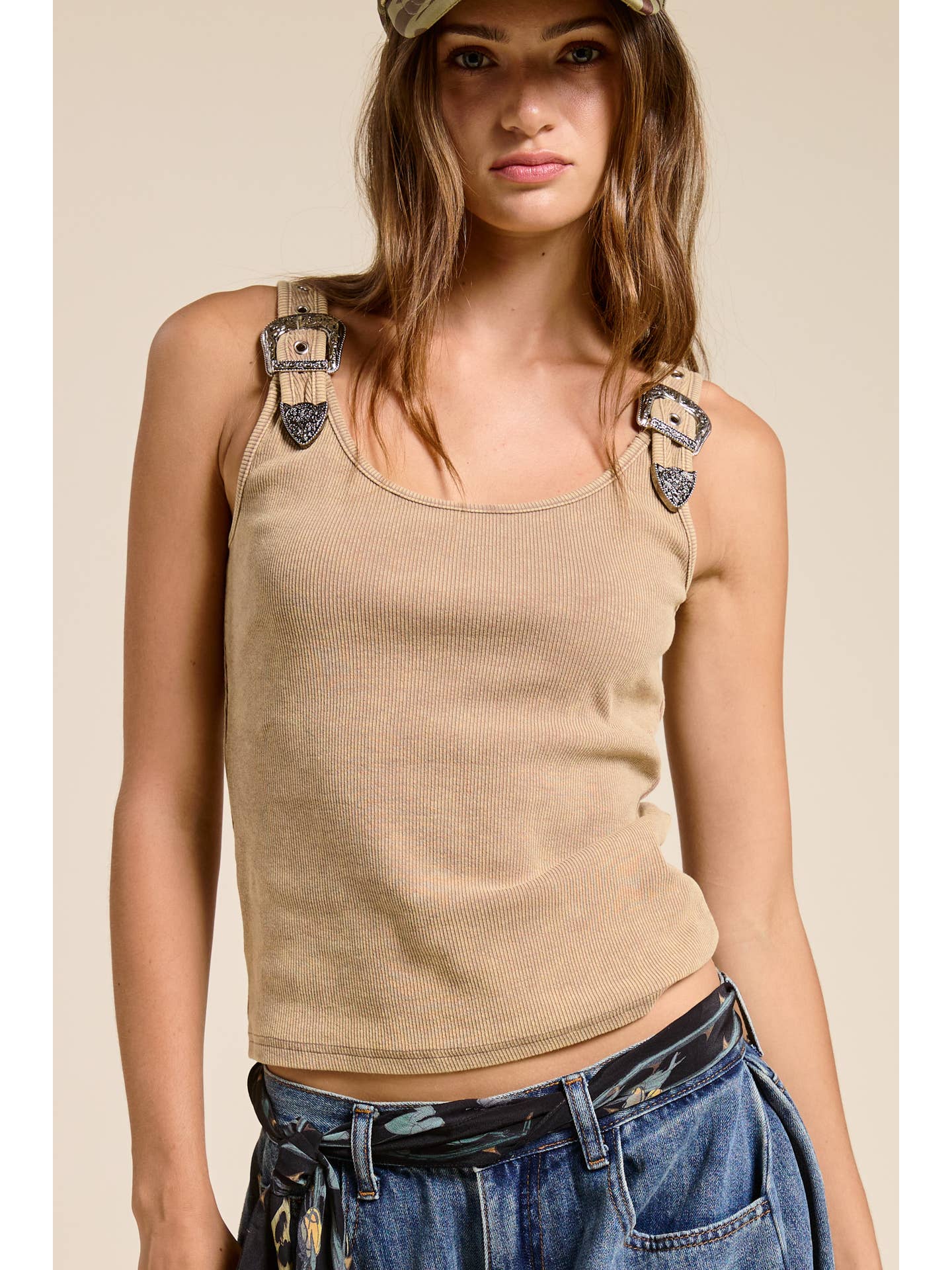Western Buckle Tank Top