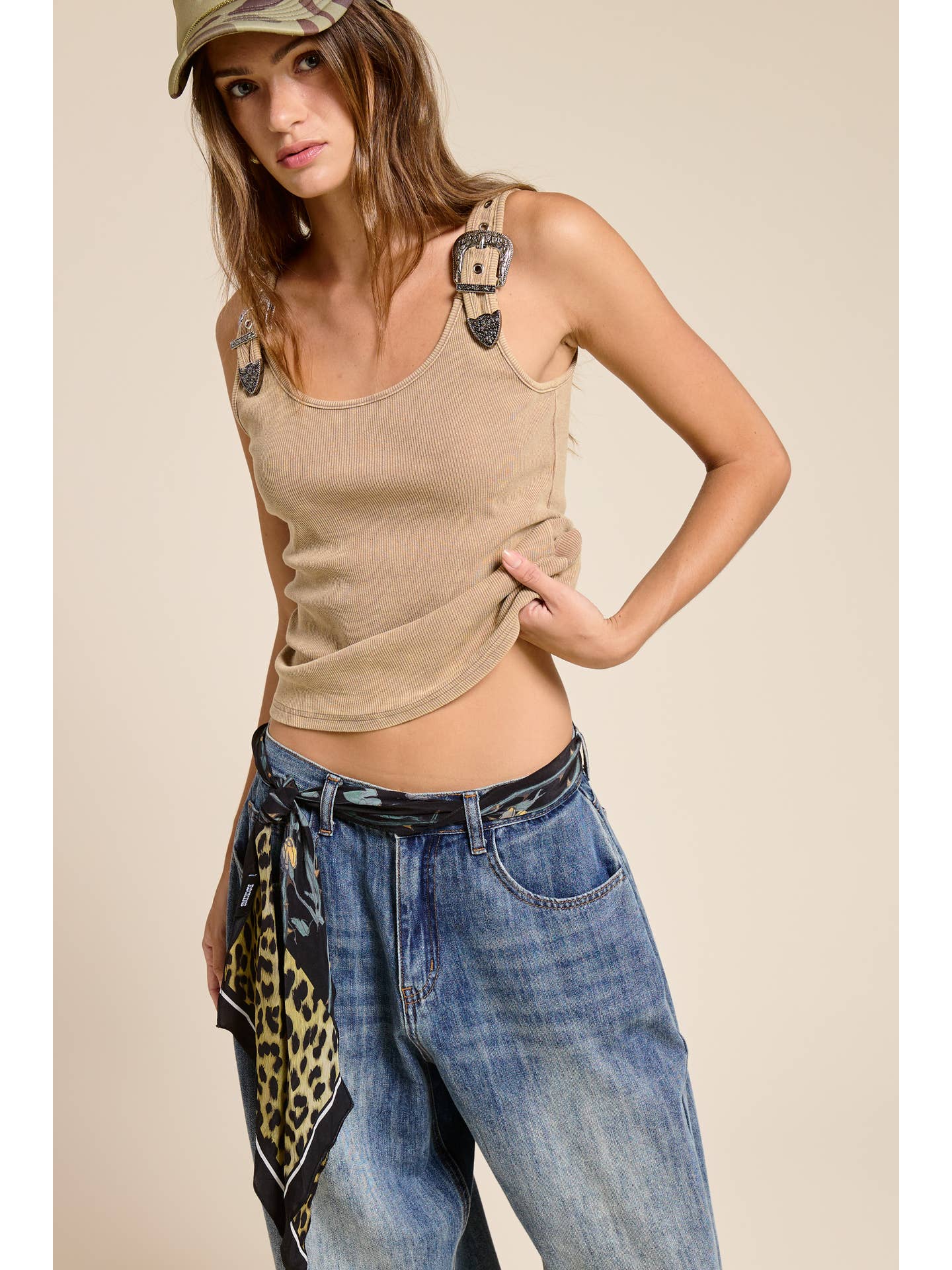 Western Buckle Tank Top