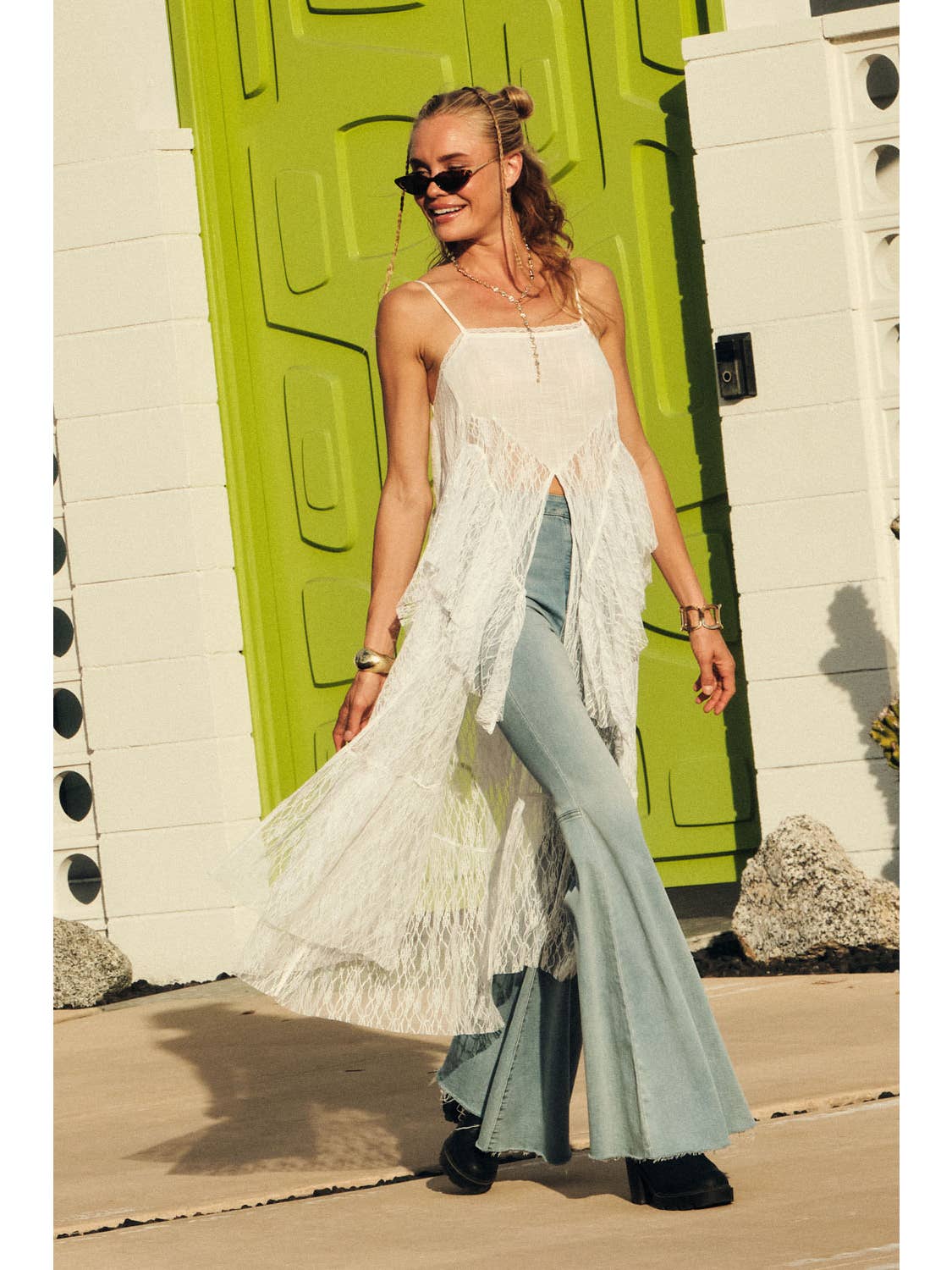 Lace Flyaway Maxi Top