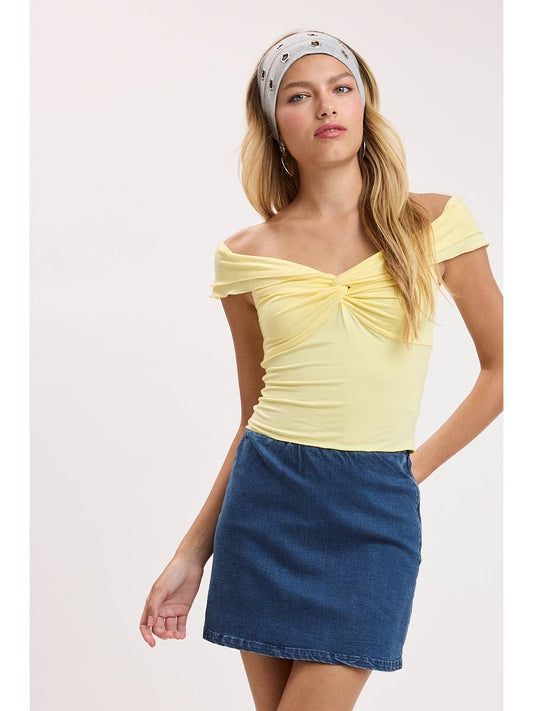 Overfold Cap Sleeve Top
