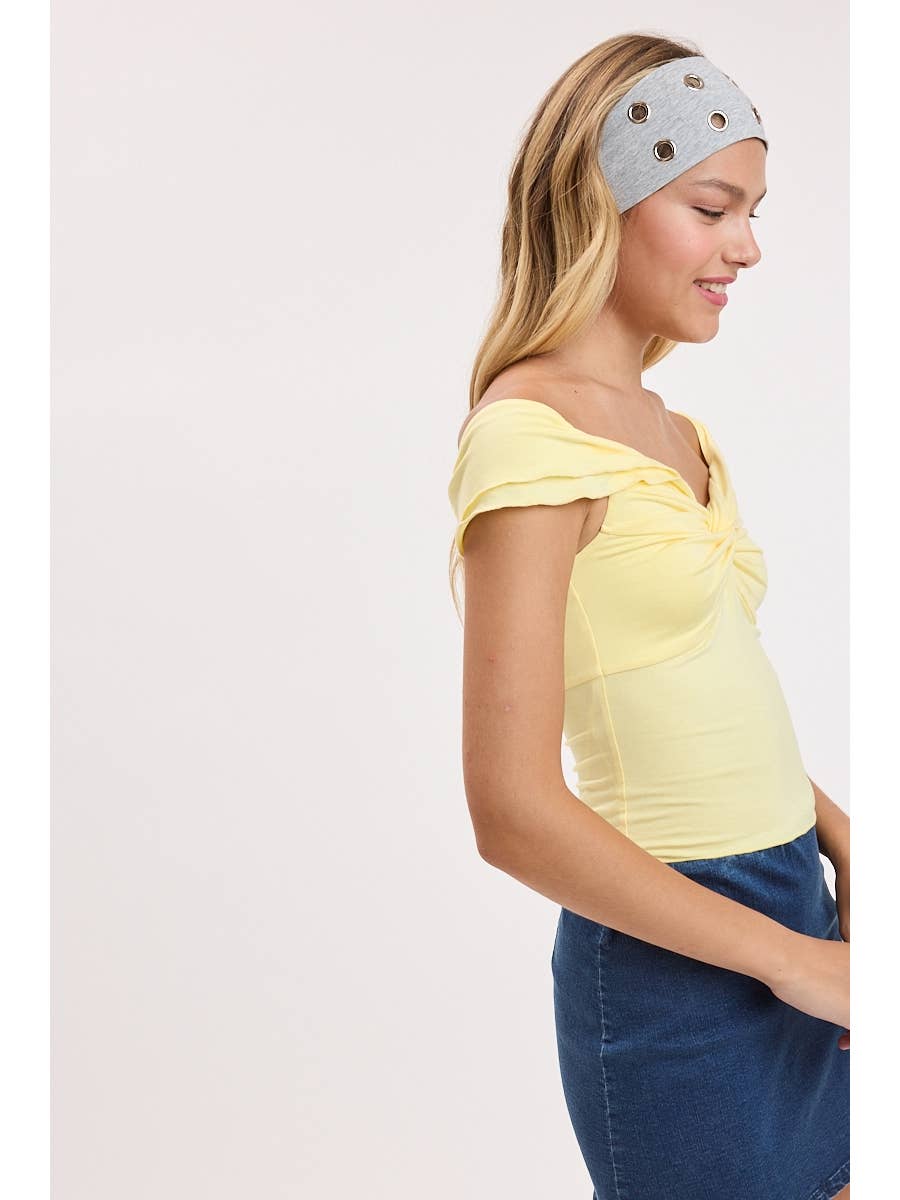 Overfold Cap Sleeve Top