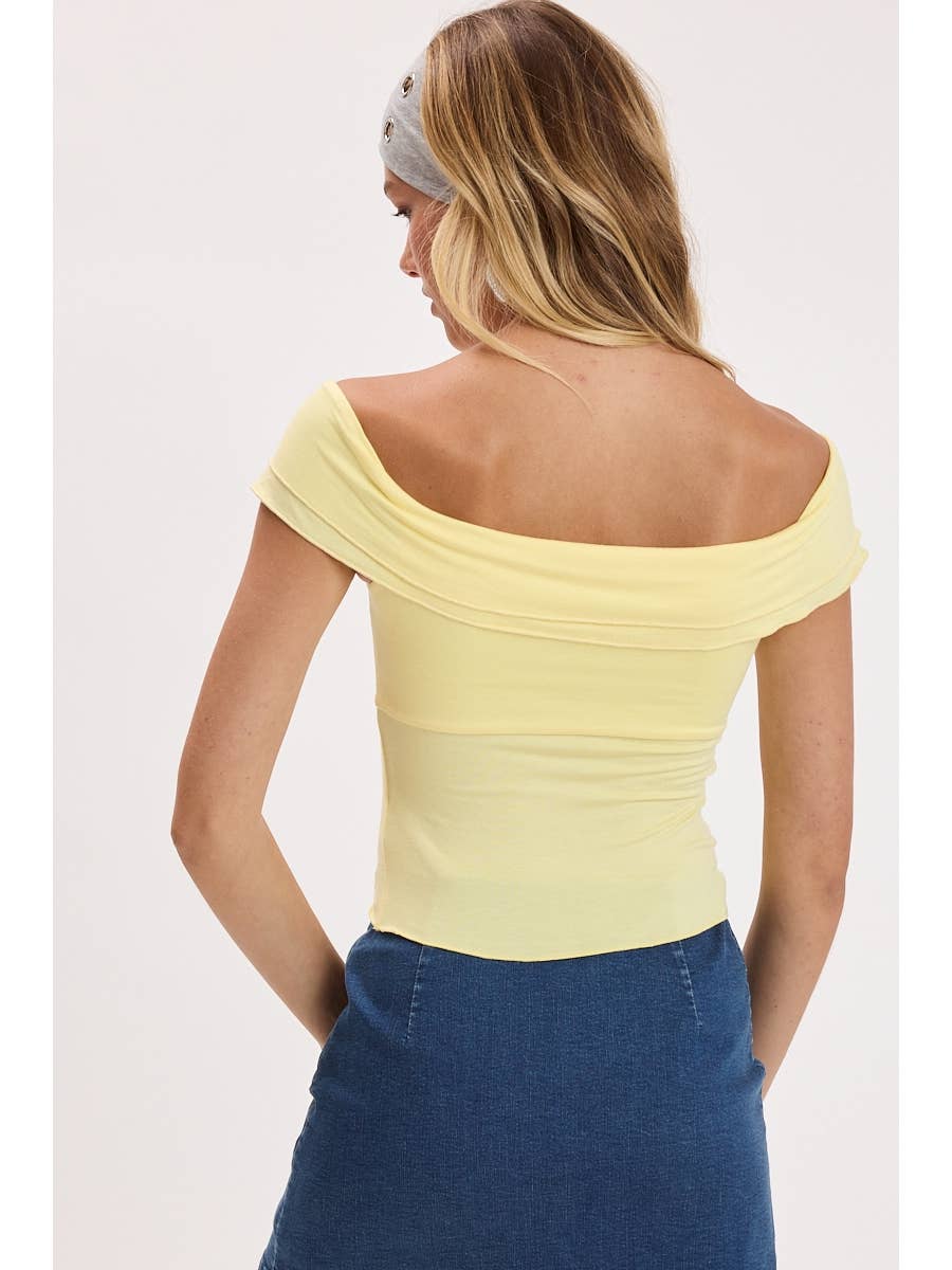 Overfold Cap Sleeve Top