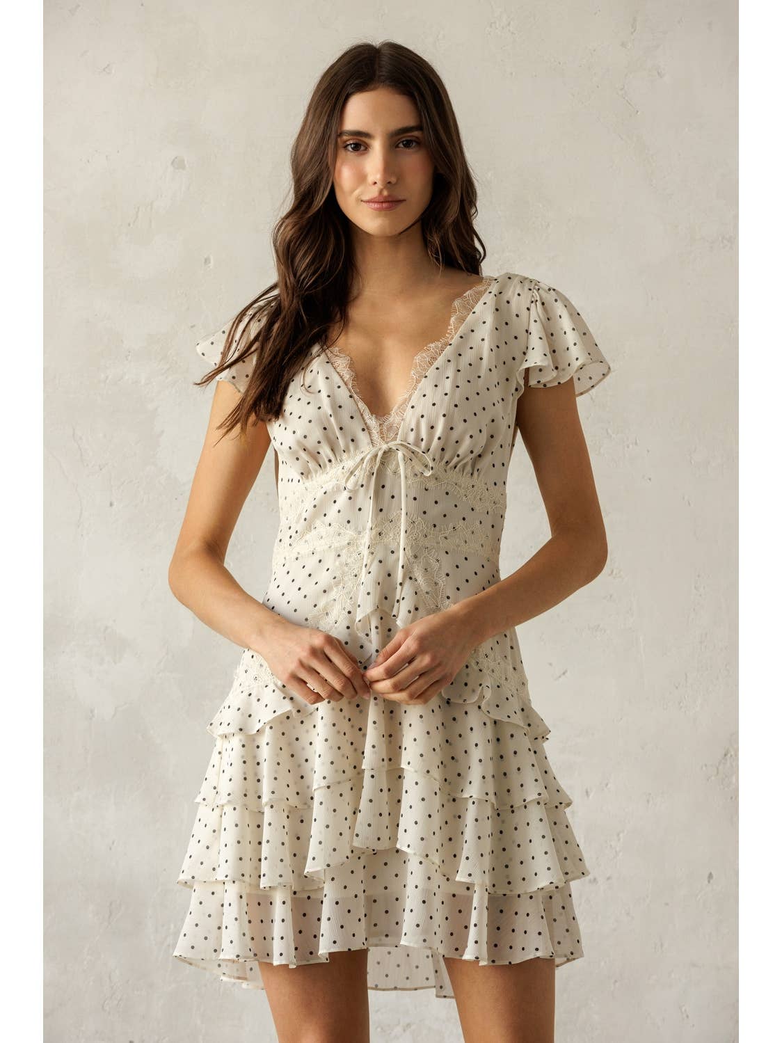 Ruffle Polka Dot Mini Dress