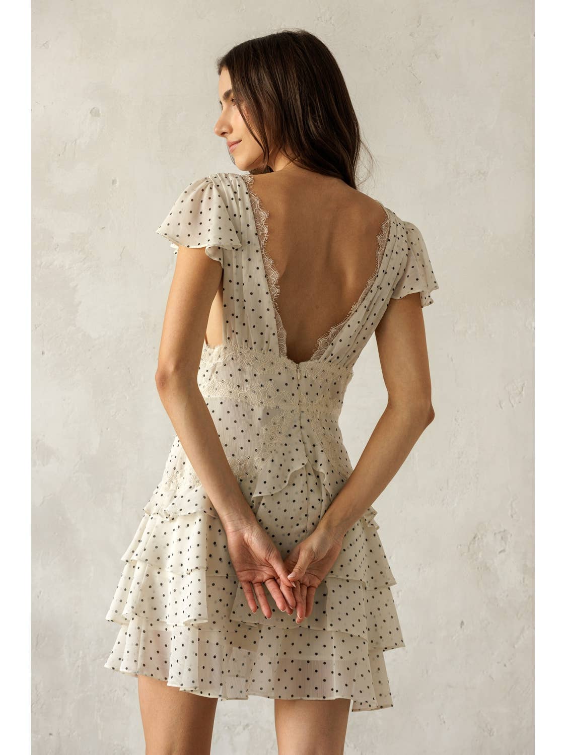 Ruffle Polka Dot Mini Dress