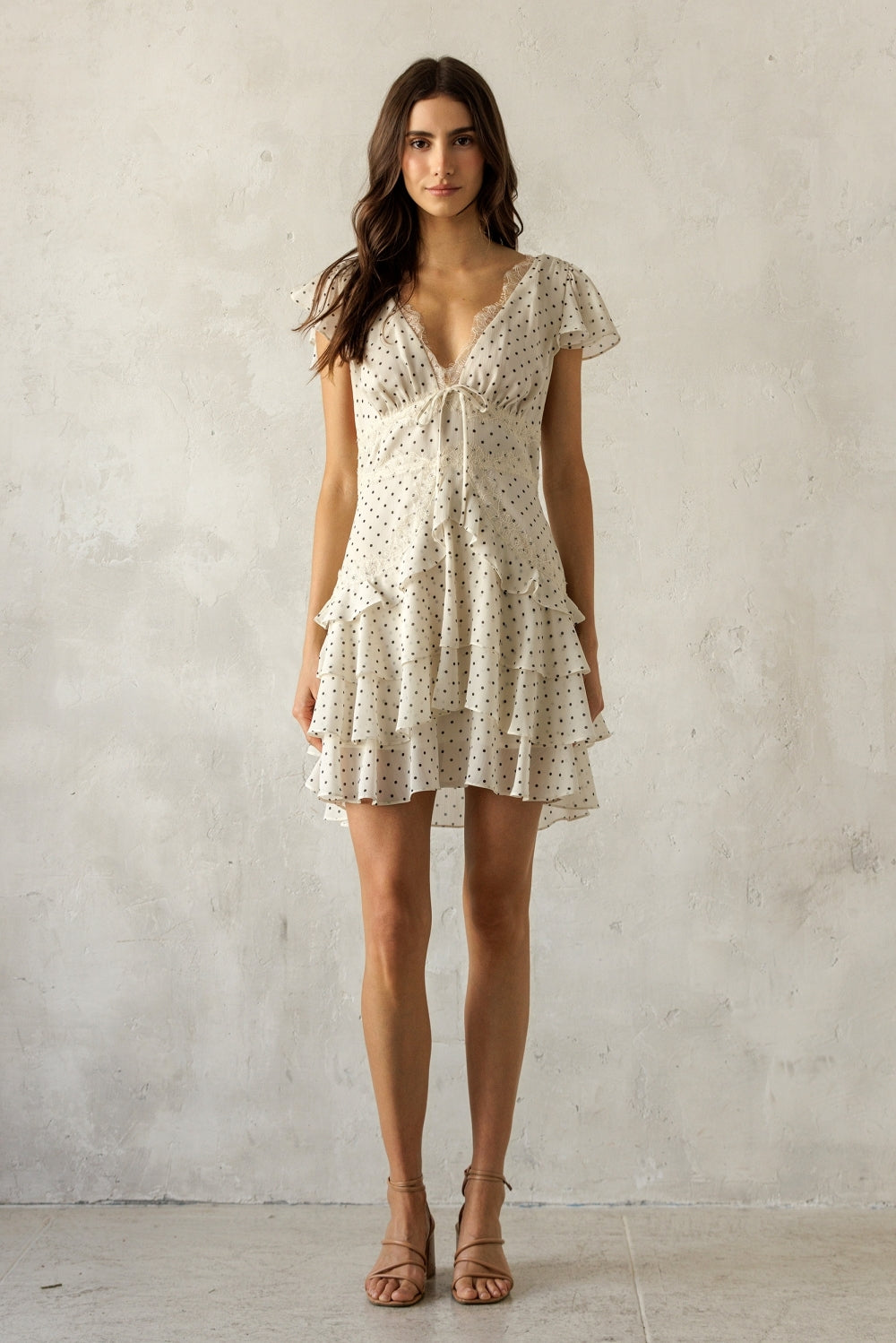 Ruffle Polka Dot Mini Dress