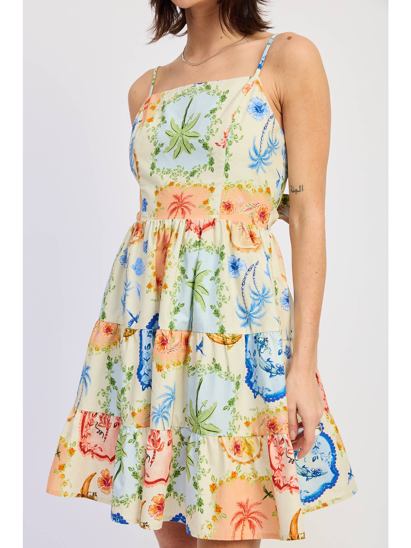 Mini Tropical Tier Dress