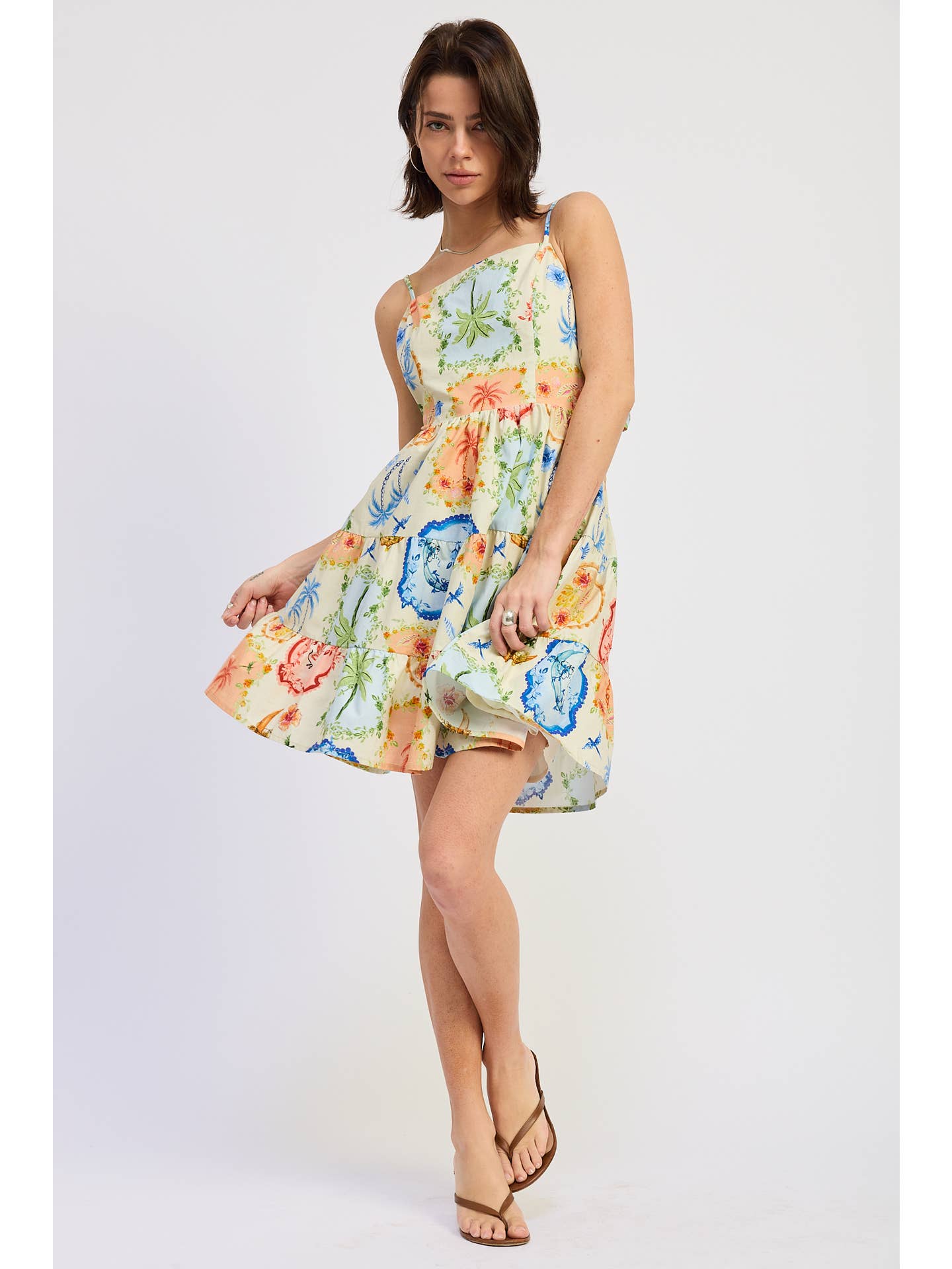 Mini Tropical Tier Dress