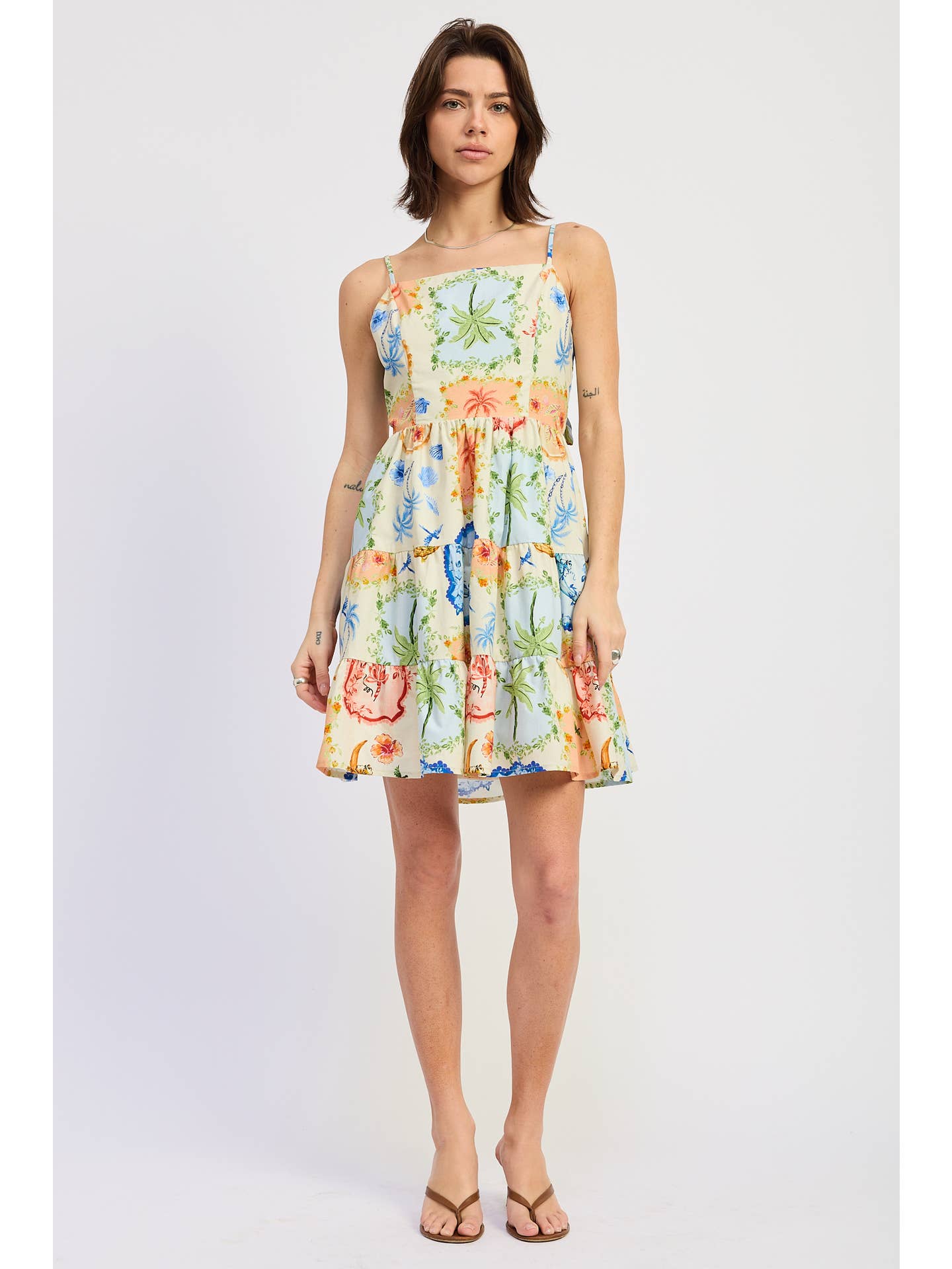 Mini Tropical Tier Dress