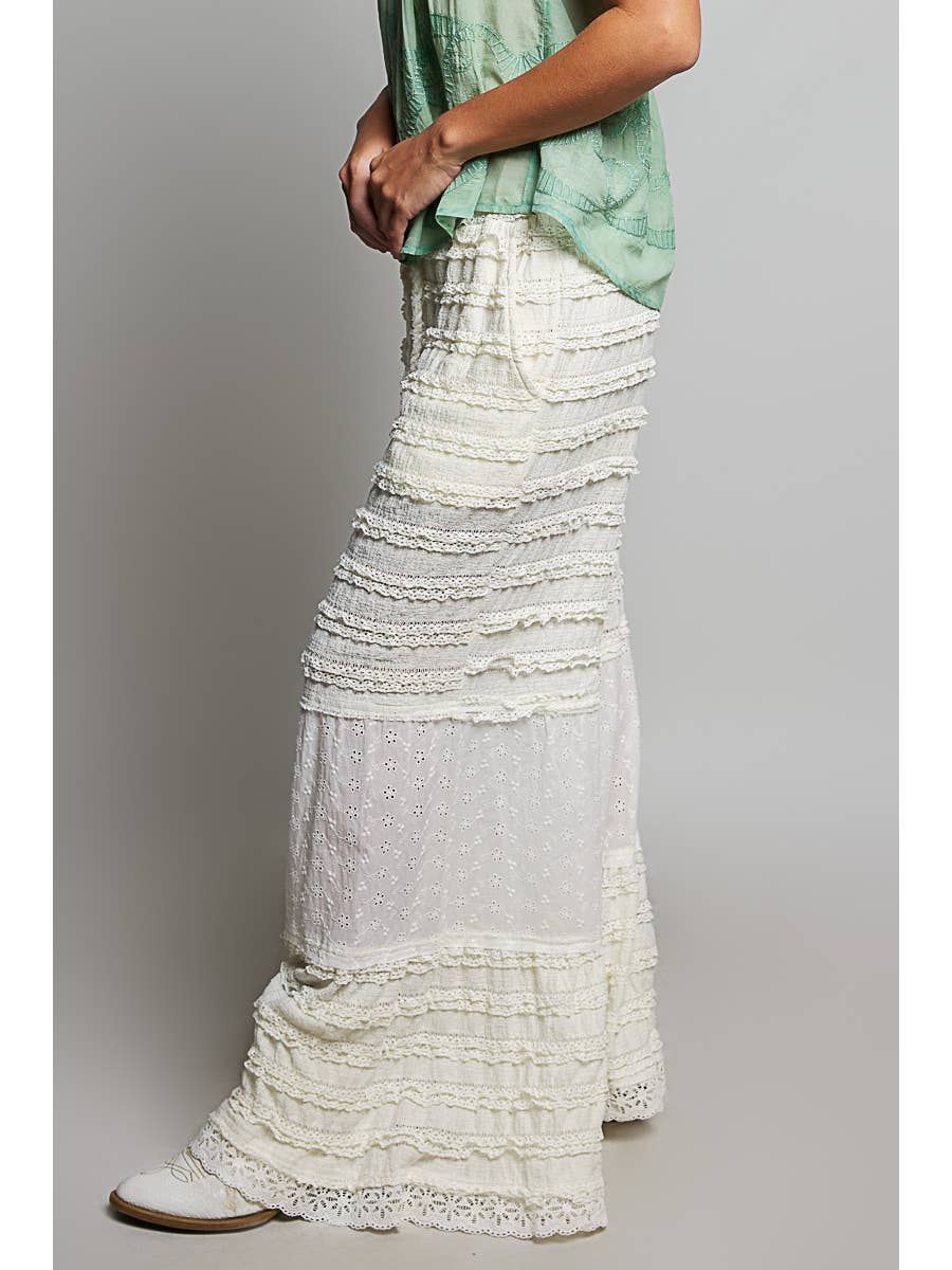 Lace & Eyelet Knit Pants