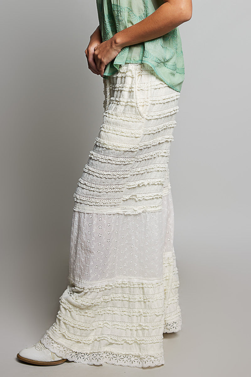Lace & Eyelet Knit Pants