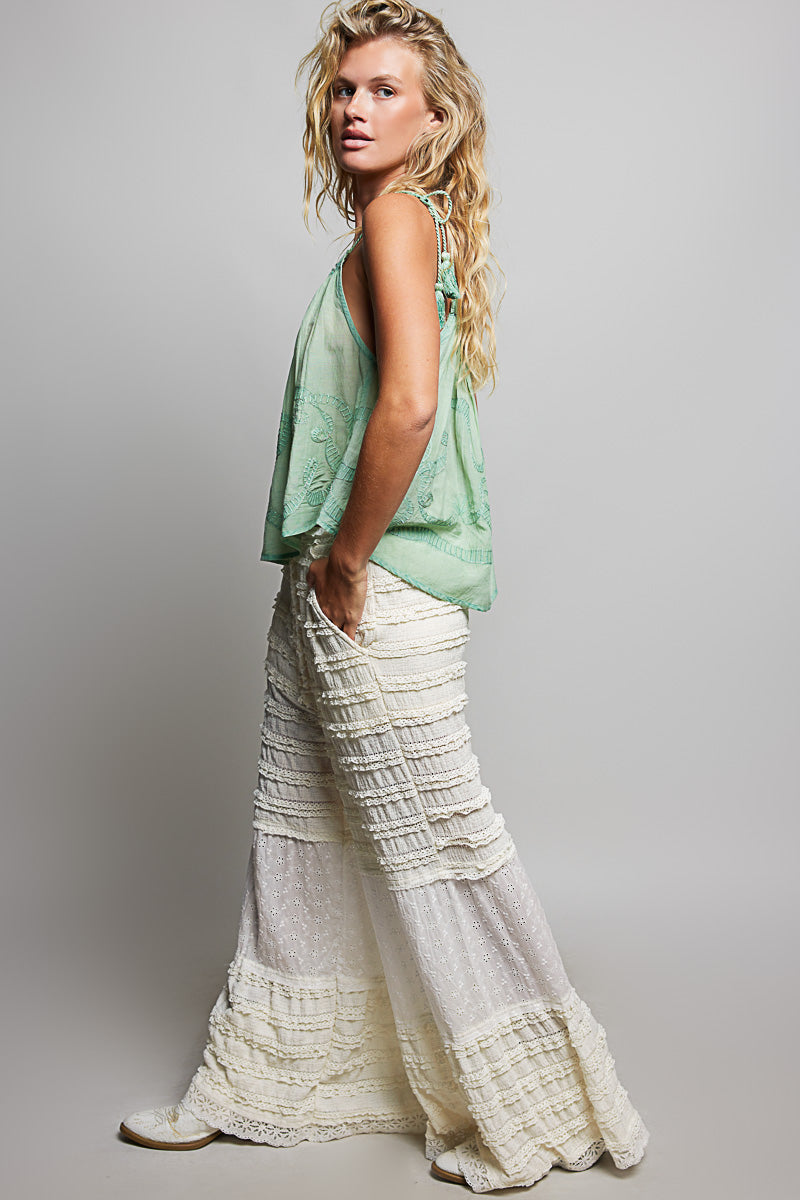 Lace & Eyelet Knit Pants