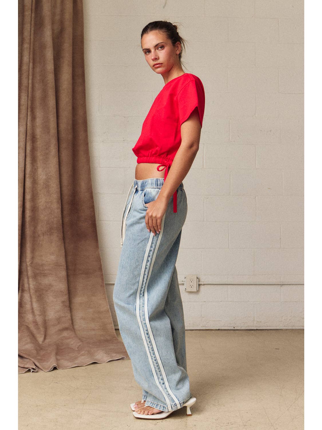 Double Stripe Relaxed Denim Pant