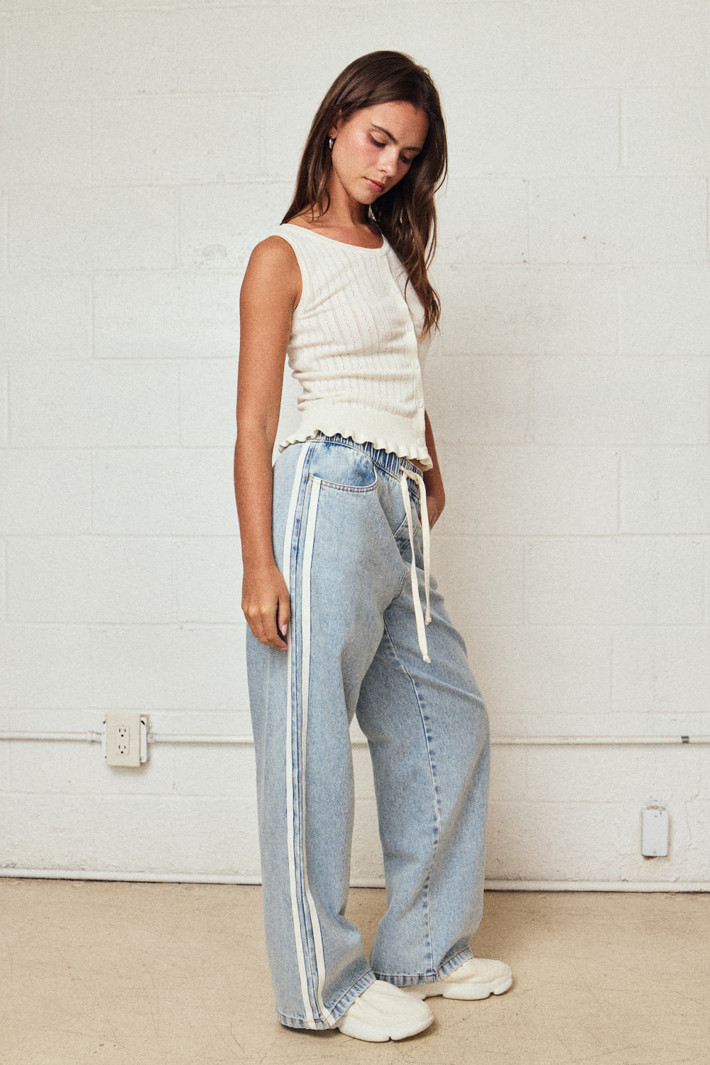 Double Stripe Relaxed Denim Pant
