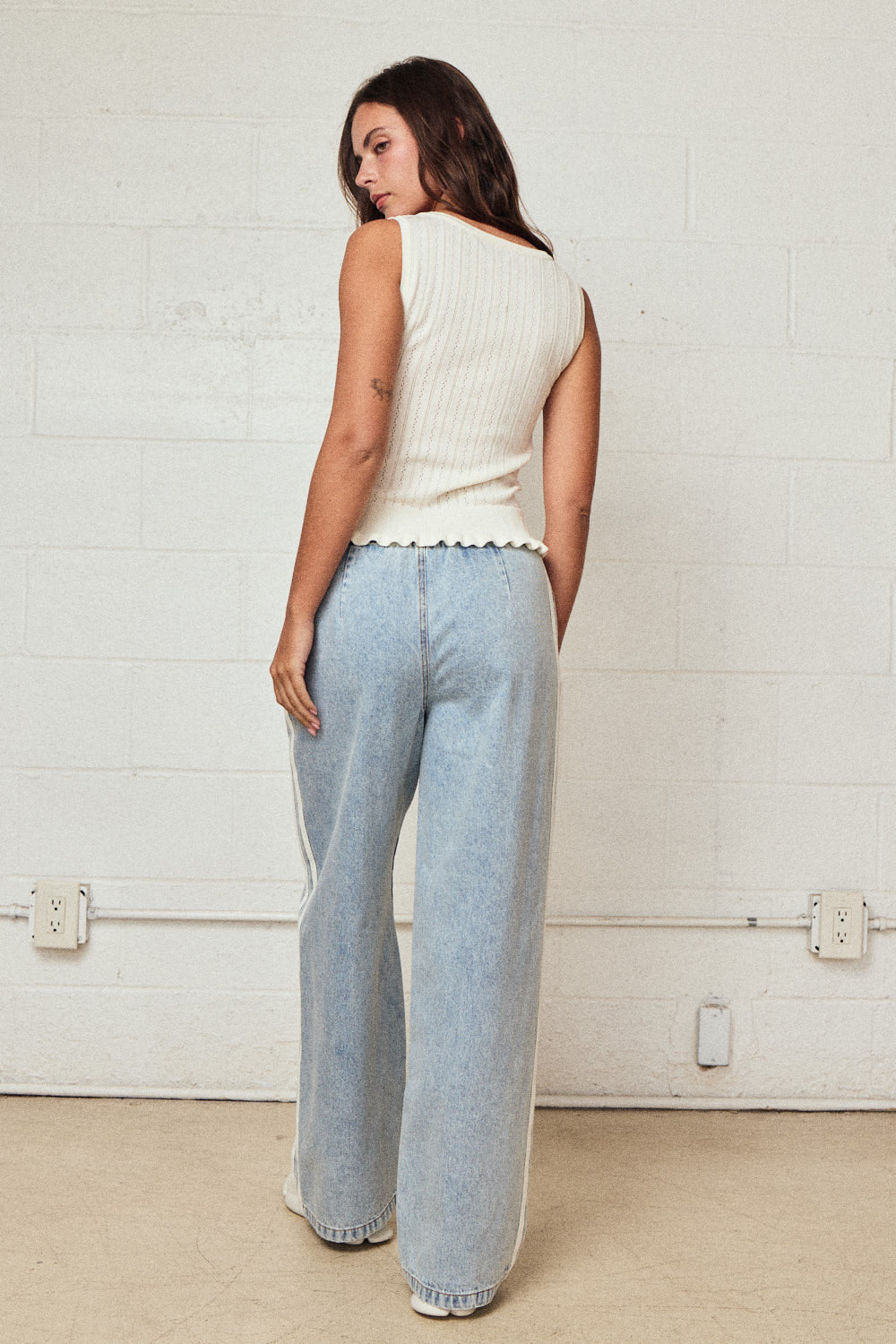 Double Stripe Relaxed Denim Pant