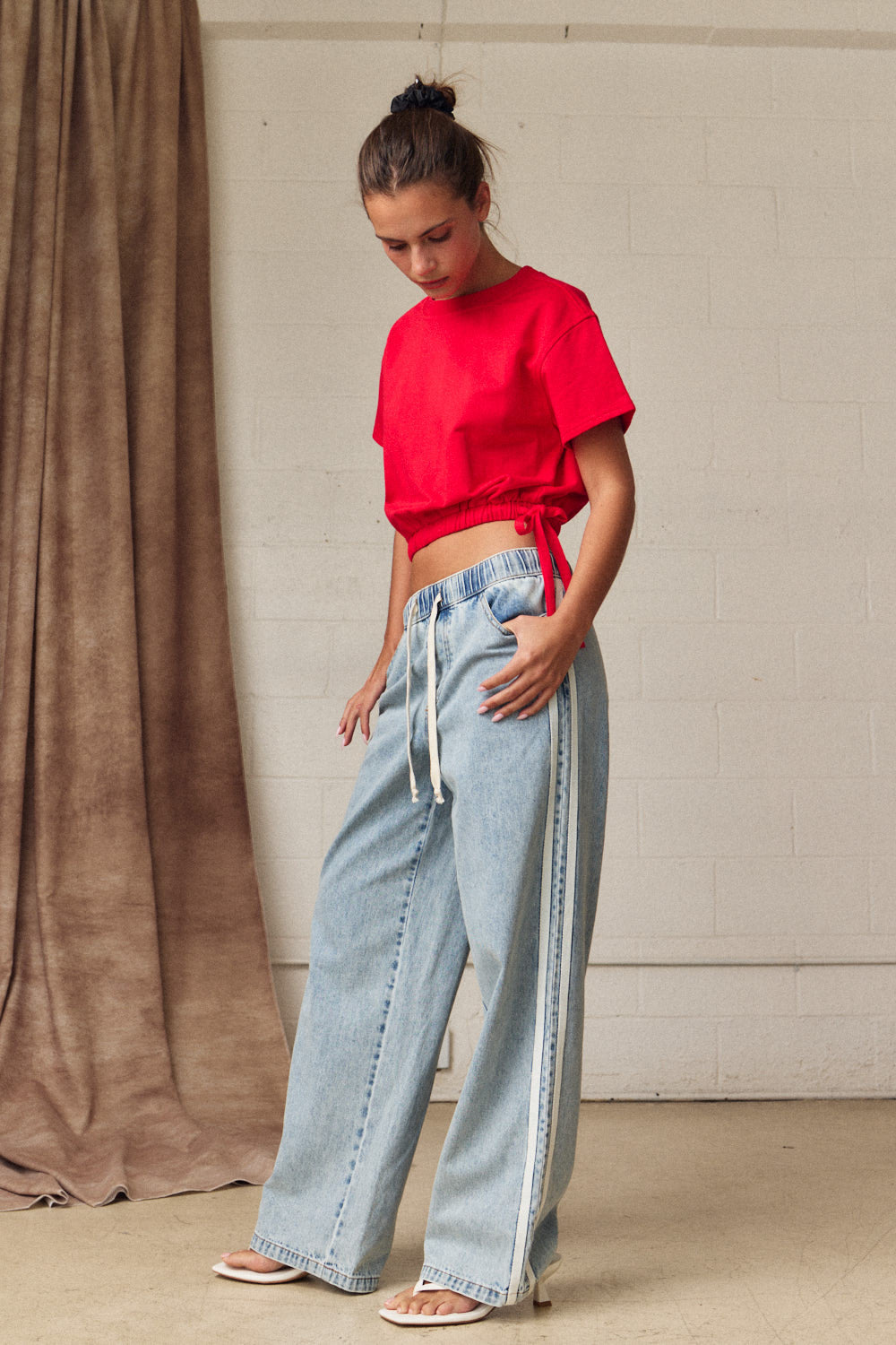 Double Stripe Relaxed Denim Pant