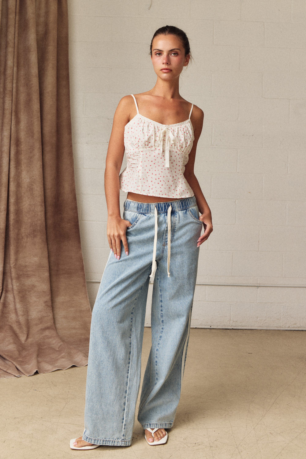 Double Stripe Relaxed Denim Pant