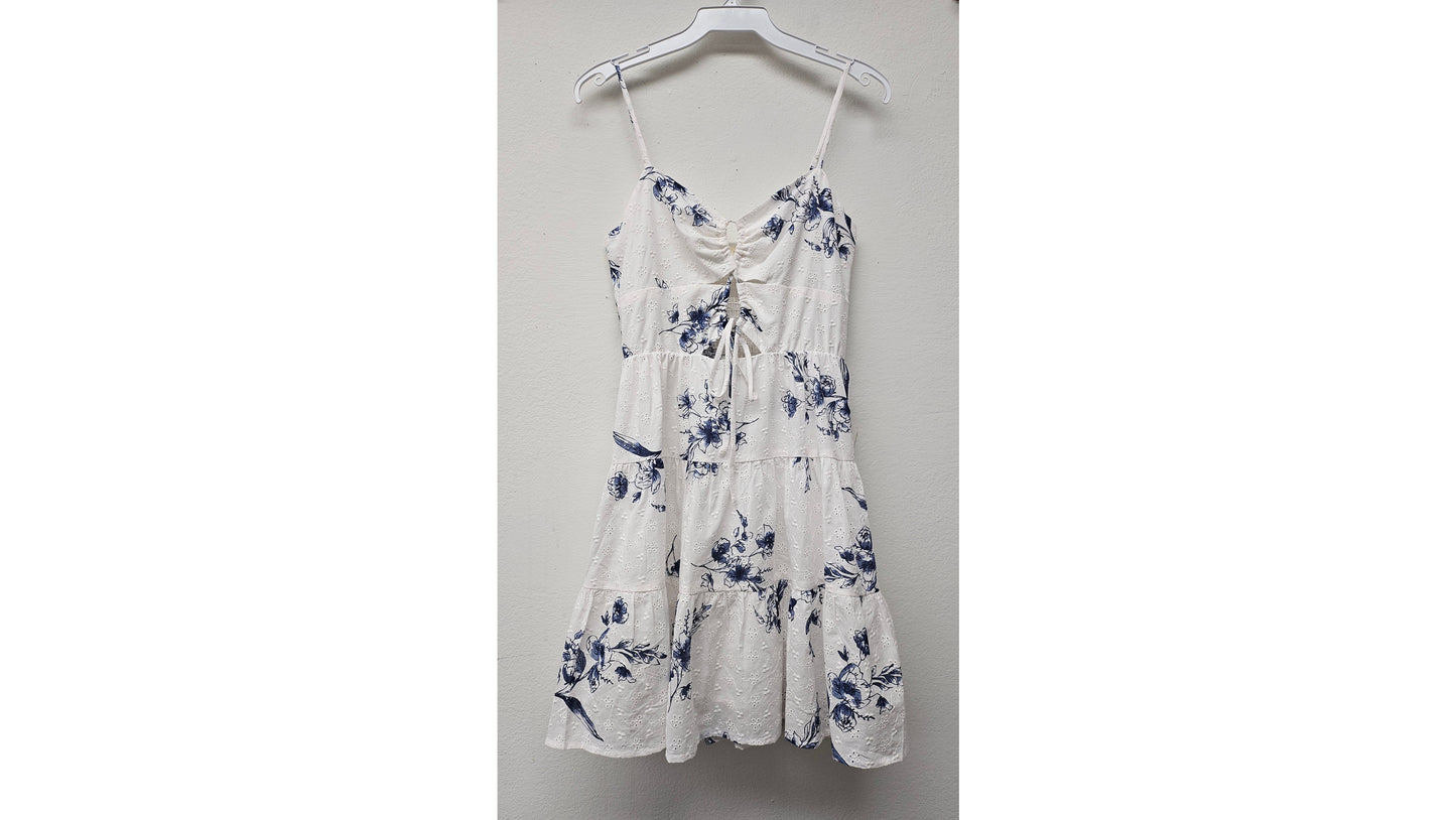 Cut Out Smocked Mini Dress