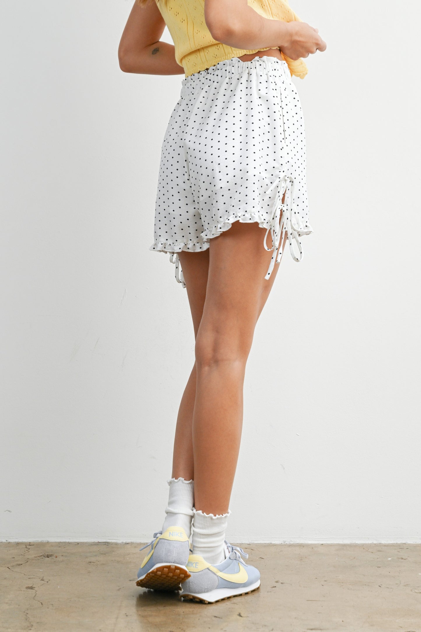 Polka Dot Drawstring Shorts