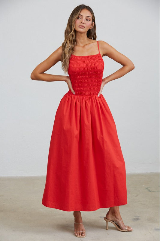 Colette Smocked Midi Dress