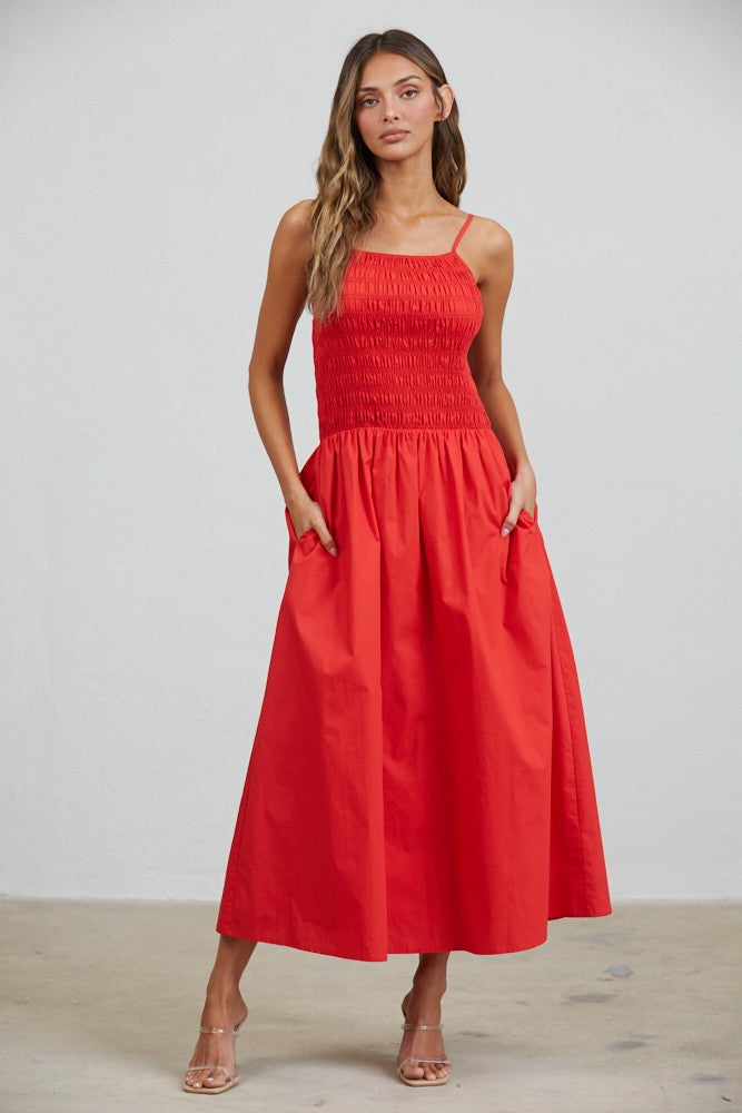 Colette Smocked Midi Dress