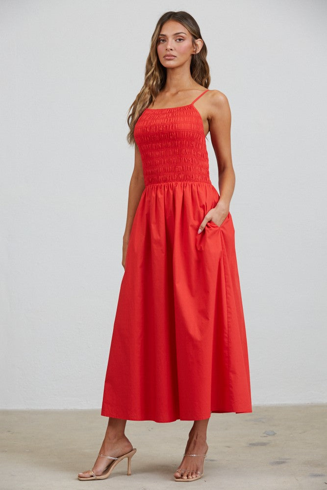Colette Smocked Midi Dress