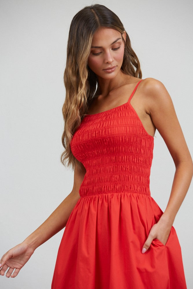 Colette Smocked Midi Dress