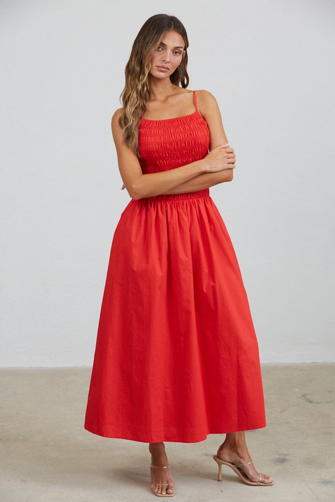Colette Smocked Midi Dress