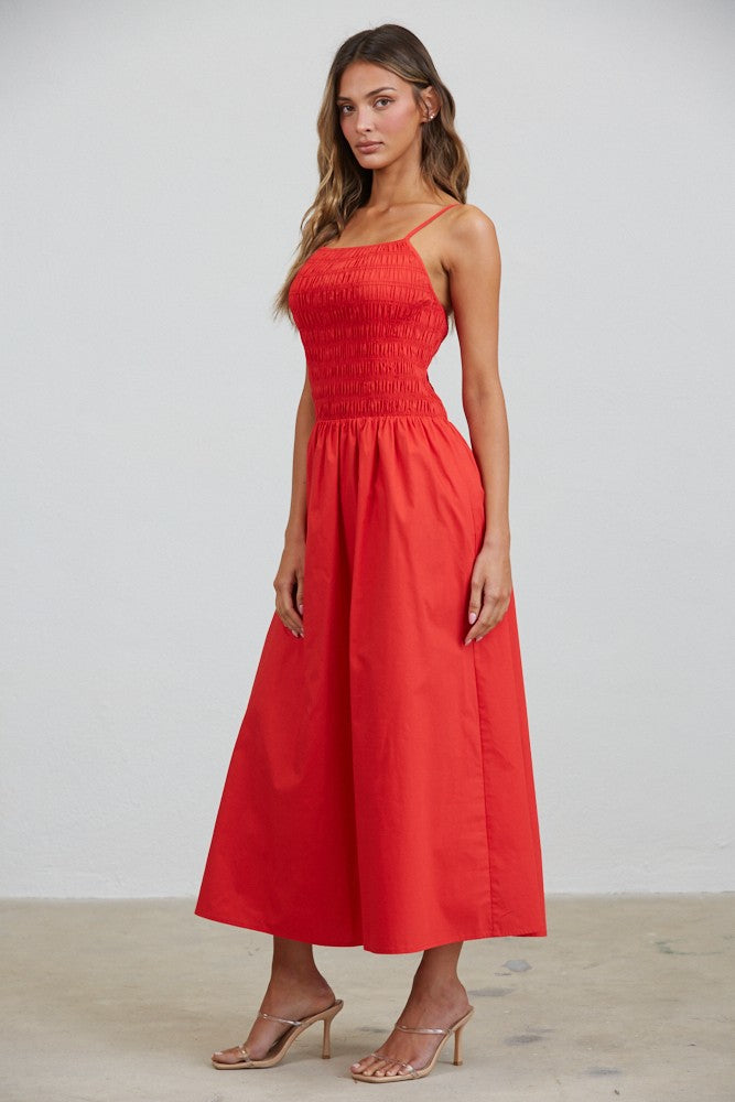 Colette Smocked Midi Dress