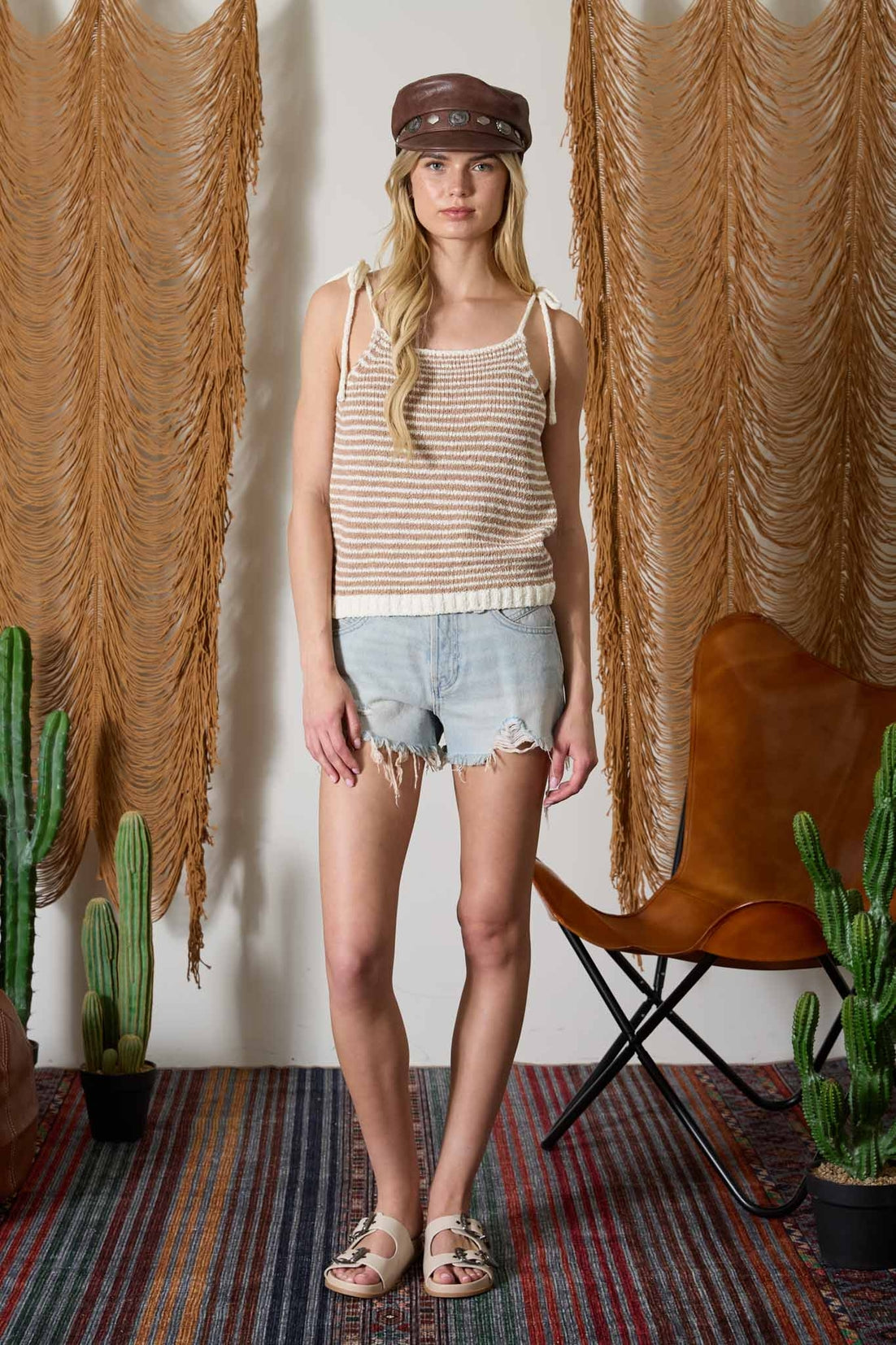 Stripe Knit Cami Top